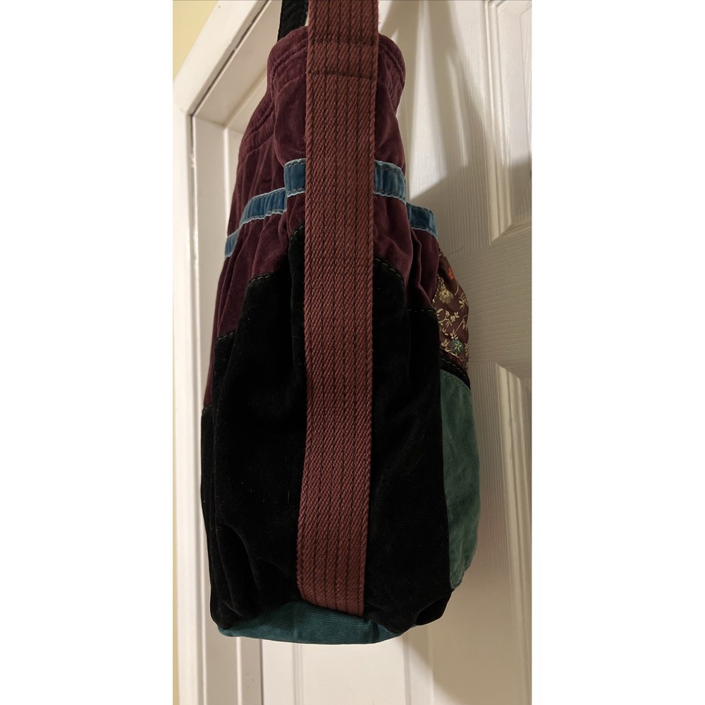 Lucky Brand Large Multi-Colored Hippie Patchwork Suede Hobo Bag - Picture 4 of 12